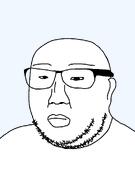 asian degenerate double_chin fat glasses lips nuvariant small_eyes stubble thick_lips thin_eyebrows variant:goatchuck weeb // 681x971 // 17.7KB