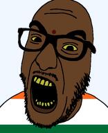angry bald bindi black_skin flag:india glasses mouth_open mustache shitskin stubble variant:tokjak yellow_eyes yellow_teeth // 463x571 // 25.0KB