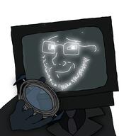 glasses hand holding_object skibidi_toilet soyjak stubble tv_head tv_man variant:soyak // 900x900 // 281.6KB