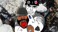 ack argentina argentina_flag army beard british british_union_of_fascists brown_skin chud crying dead falklands flag:argentina flag:falkland_islands flag:united_kingdom germanic irl_background soyjak union_jack united_kingdom variant:chudjak war // 1214x684 // 1.7MB