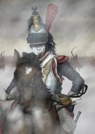 armor art background beard belt breathing cavalry classical_art_parody closed_mouth cuirassier ear fluffy france french_empire fur glasses glove hair holding_object horse looking_at_you military_uniform napoleonic_war nose open_mouth riding saddle shock_tactics snow stealthjak stubble uniform variant:chudjak variant:cobson war winter winter_storm wrinkles // 1981x2792 // 5.7MB