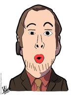 better_call_saul brown_hair clothes ear hair necktie open_mouth saul_goodman soyjak stubble suit variant:nojak white_skin // 800x1000 // 179.2KB