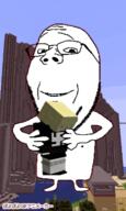 animated arm full_body glasses hand holding_object leg minecraft nate poyopoyo smile soyjak stubble subvariant:wholesome_soyjak urouro variant:gapejak // 240x400 // 574.2KB