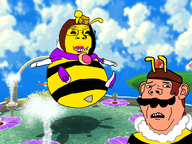 antenna bee biting_lip concerned crown female flower fuzzy glove heels honey_queen implied_rape leaf lipstick mario plant queen queen_bee rapist scared star_bits stripes subvariant:hornybernd subvariant:wholesome_soyjak super_mario super_mario_galaxy teeth tiara variant:bernd variant:gapejak video_game water worried // 1920x1440 // 1017.9KB