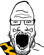 bald bone caveman clothes glasses long_face nose small_eyes stubble teeth variant:markiplier_soyjak white_background white_skin // 600x742 // 9.9KB