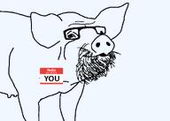 animal beard glasses hog name_tag pig swine template transparent_background variant:unknown you // 1000x714 // 33.4KB