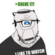 Wheatley artist:sabiopajin clothes glasses greentext handle intelligence_core meta:tagme portal portal_2 robot shirt_with_words stubble user=sabiopajin valve variant:feraljak // 1500x1500 // 210.9KB