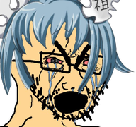 angry blue_hair crying variant:cryboy_soyjak wikipe-tan wikipedia