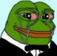 amphibian crying eyes frog low_quality nas:pepe pepe_the_frog red_eyes sad tuxedo // 255x250 // 122.6KB