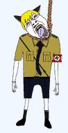 armband belt blond bloodshot_eyes cat_ear crying faggot femboy flag:nazi_germany full_body german_uniform glasses glove hanging hellsing hitler_youth meta:op_is_a_fat_lazy_retard_for_not_adding_a_fucking_variant_tag meta:tagme mustache nate nazism necktie nose shoe sock swastika tear tongue tranny uniform variant:bernd wrinkles yellow_teeth // 1300x2540 // 95.3KB