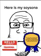 award bait grandma_(user) hello_my_name_is_(sticker) soysona subvariant:neutralplier variant:markiplier_soyjak // 778x1062 // 116.1KB