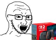 bald beard glasses mario_kart nintendo nintendo_switch nintendo_switch_2 open_mouth soy soyboy soyjak stubble super_mario teeth variant:soyak video_game // 1111x800 // 233.4KB
