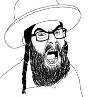 angry big_nose glasses jews judaism kike open_mouth soyjak subvariant:feraljew variant:feraljak zionism zionist // 1500x1500 // 126.5KB