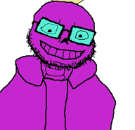 eyes glasses lost_media no_nose quote_(user) recreated_media sans smile stubble undertale variant:sansjak // 900x874 // 130.2KB