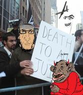 amerimutt foreskin happy_merchant islam israel jewish_nose kike mutt punisher_face scalpel smug variant:markiplier_soyjak zionism // 466x536 // 330.9KB