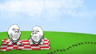 ant antenna baby background blanket bug cloud dark_skin deformed foot grass multiple_soyjaks shading sky smile soyjak stubble subvariant:nathaniel subvariant:wholesome_soyjak variant:gapejak variant:impish // 1920x1080 // 1.6MB