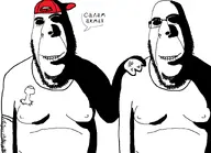 biting_lip clothes cyrillic_text full_body glasses gynaecomastia hair penis rape red_hat russian_language shadow speech_bubble subvariant:hornyson tattoo text variant:cobson vein // 1600x1156 // 174.5KB