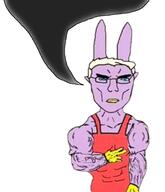 BRIMMIEST_COMMENTS_SECTION☣️☣️☣️_DO_NOT_ENTER☣️☣️☣️ blue_eyes glasses glove jax_(the_amazing_digital_circus) muscular_male purple_skin rabbit rabbit_ears speech_bubble_empty subvariant:unbotheredchud tadcgem the_amazing_digital_circus variant:chudjak white_background white_hair yellow_lips // 1171x1361 // 140.0KB