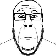 bald front_facing glasses looking_at_you merge neutral stubble subvariant:cobson_front2 subvariant:neutralplier variant:cobson variant:markiplier_soyjak // 800x800 // 18.6KB