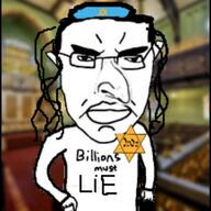 big_nose closed_mouth clothes curly_hair glasses hat judaism kippah millions_must_die music nose sound star_of_david subvariant:pol_face variant:chudjak video // 720x720, 78.7s // 11.1MB