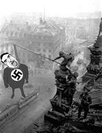 berlin bloodshot_eyes clothes crying ear germany glasses hanging irl_background nazism open_mouth rope soyjak subvariant:chudjak_front swastika variant:chudjak // 736x957 // 718.9KB