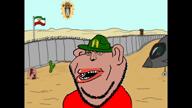 aircraft amerimutt animal barbed_wire black_eyes brown_skin cactus clothes desert ear elevenlabs ext=webm flag friday_night_funkin' glitch glowie glowing google_chrome hat helmet horror iran lips military music open_mouth red_shirt red_tshirt sand sky soyjak squirrel squirreljak stubble sun tan_skin teeth variant:el_perro_rabioso variant:impish_soyak_ears variant:markiplier_soyjak // 1280x720 // 179.8KB