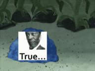 arm belt blood clothes explosion fire glasses grey_skin hand holding_object jeans morgan_freeman mr_krabs open_mouth red_skin rock soyjak spongebob_squarepants squidward stubble text theet truth_nuke variant:cobson // 498x374 // 2.6MB