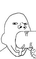 blowjob cum gay no_eyebrows nsfw open_mouth penis pubic_hair sex soyjak subvariant:blowjob_gapejak template testicles variant:gapejak vein veiny_cock // 600x976 // 99.0KB