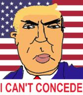 angry closed_mouth clothes country donald_trump ear flag hair necktie orange_skin politics soyjak subvariant:chud_floyd suit text united_states variant:chudjak yellow_hair // 700x800 // 217.0KB