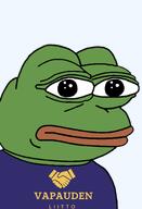 amphibian bald closed_mouth clothes europe european finland freedom_alliance frog green_skin hand handshake lips looking_at_you nas nas:pepe pepe pepe_the_frog politics transparent_background tshirt vapauden_liitto // 1344x1973 // 83.4KB