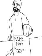 arm beard closed_mouth glasses hand rape smug variant:bartender you // 620x827 // 34.1KB