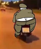 clothes communism fat hat irl_background kuz motorcycle obese uniform variant:kuzjak // 390x470 // 92.8KB
