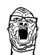 fusion glasses moustache soyjak variant:a24_slowburn_soyjak variant:sidjak wrinkles // 500x600 // 22.2KB