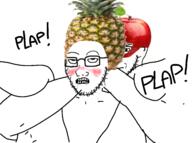 2soyjaks ahegao apple arm clenched_teeth drool femboy foodjak full_nelson gay leg nsfw pineapple plap sex variant:soyak // 1667x1242 // 766.4KB