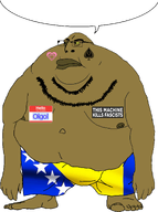 brown_skin flag:bosnia_and_herzegovina girllover_symbol glasses hello_my_name_is_(sticker) meta:namefags neckbeard olgol_(spadedfaggot) queen_of_spades spade speech_bubble subvariant:beast subvariant:morbidmutt subvariant:olgolstein subvariant:yeast this_machine_kills_fascists variant:cobson variant:meximutt white_background