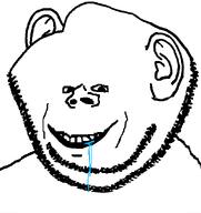 beard drool ear fat gap_tooth looking_at_you mouthbreather pinhead retard saliva smile subvariant:retarded_impjak variant:impish_soyak_ears // 598x633 // 14.4KB