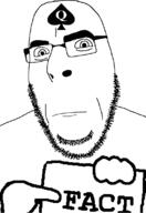 bbc fact glasses hand holding_object looking_at_you neutral queen_of_spades sign soyjak stubble text variant:cobson // 775x1127 // 36.8KB