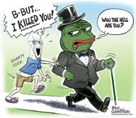 amphibian arm ben_garrison bloodshot_eyes comic crying frog full_body glasses hand leg nas:pepe open_mouth pepe_the_frog soyjak soyjak_party speech_bubble stretched_mouth stubble text variant:soyak // 960x832 // 203.9KB