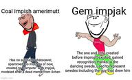 2soyjaks 4chan amerimutt anti_mutt brown_skin chad_thundercock clothes coal dancing_swede ear full_body gem imgflip.com mcdonalds meme smile soyjak spam stubble subvariant:impish_amerimutt swede_(artist) text variant:impish_soyak_ears virgin_vs_chad // 641x389 // 56.1KB