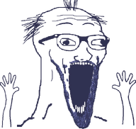 arm balding blue glasses hand hands_up open_mouth soyjak stubble subvariant:wewjak template transparent_background variant:soyak // 613x582 // 21.1KB