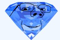 animated gem gem_skin glasses shiny smile soyjak subvariant:wholesome_soyjak teeth transparent_background variant:gapejak // 238x160 // 878.9KB