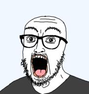 glasses oh_my_god_she_is_so_attractive open_mouth soyjak stubble variant:scientolojak // 560x592 // 28.6KB