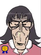 angry anime anime_female award azumanga_daioh brown_eyes brown_hair half_open_mouth red_eyes school_uniform subvariant:euromutt takino_tomo // 594x797 // 45.7KB