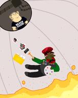 2soyjaks antiswarthy_(namefag) artist artist:juaco ash ashes beret buckteeth drop factory fall falling fixed folder gooner imminent_death lava never_goon paintbrush pit shemmycuck shemmysloota_(drawfag) subvariant:chudplier subvariant:mexiaryan variant:chudjak variant:meximutt // 1216x1528 // 266.2KB