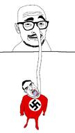 ack bloodshot_eyes clittycel flag:nazi_germany full_body glasses hair hanging judaism long_nose nazism open_mouth raised_eyebrow smile smug stubble subvariant:patrick swastika tongue variant:chudjak variant:longnose // 720x1280 // 69.0KB