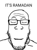 bald closed_mouth glasses its_over ramadan soyjak stubble text variant:markiplier_soyjak // 600x800 // 35.9KB