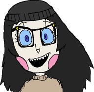 blue_eyes clothes emmy_the_robot get glasses hair looking_at_you nandroid open_mouth style_emulation variant:soytan // 431x424 // 11.2KB