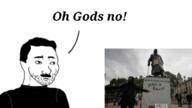 anglo animated beard black_lives_matter british germany gun helmet history rifle soyjak statue text uniform wojak world_war_2 // 630x354 // 103.1KB