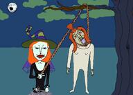 clothes cloud glitch_productions hanging hat moon night noose rope scary_godmother scary_godmother_(scary_godmother) snake_tongue the_gaslight_district tranny tree v_sign variant:bernd variant:chudjak variant:gapejak witch // 2100x1500 // 244.7KB