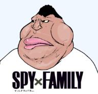 angry brown_skin clothes fat genre_defining hair latino lips obese pedophile soyjak spicroach spicunny spy_x_family variant:meximutt yellow_sclera // 888x849 // 77.9KB